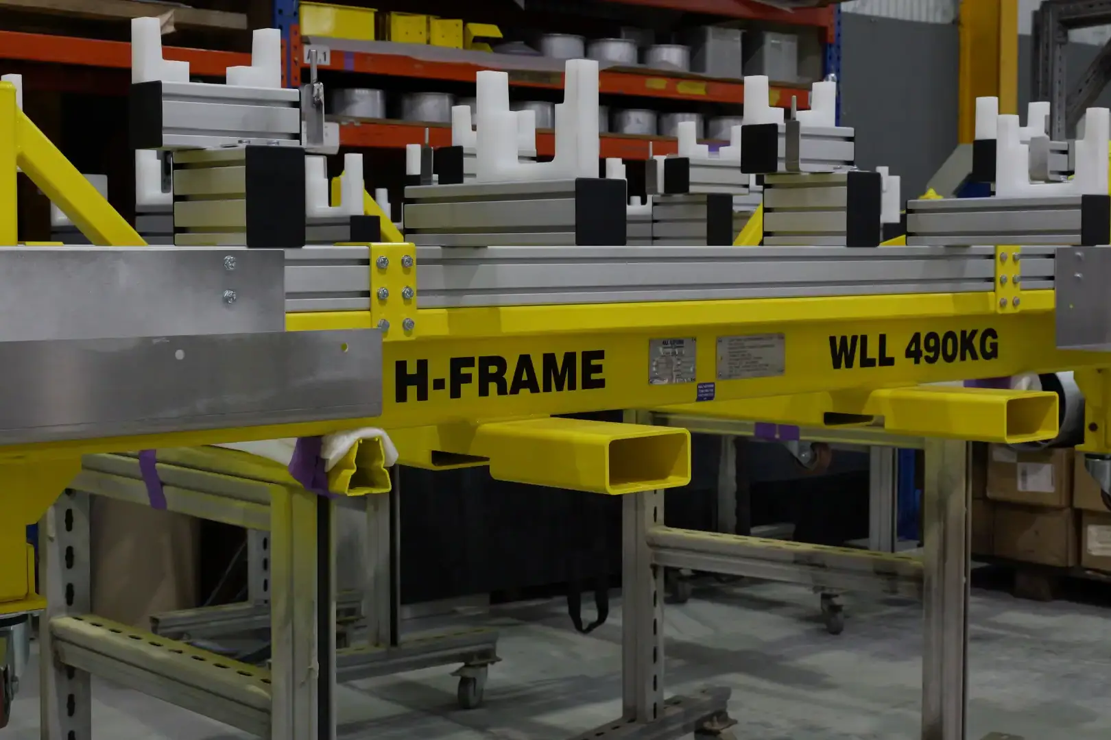 Jigs and fixture for tram in factory.