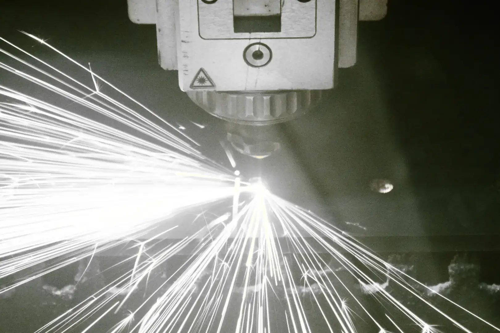 Laser cutting services cutting metal.
