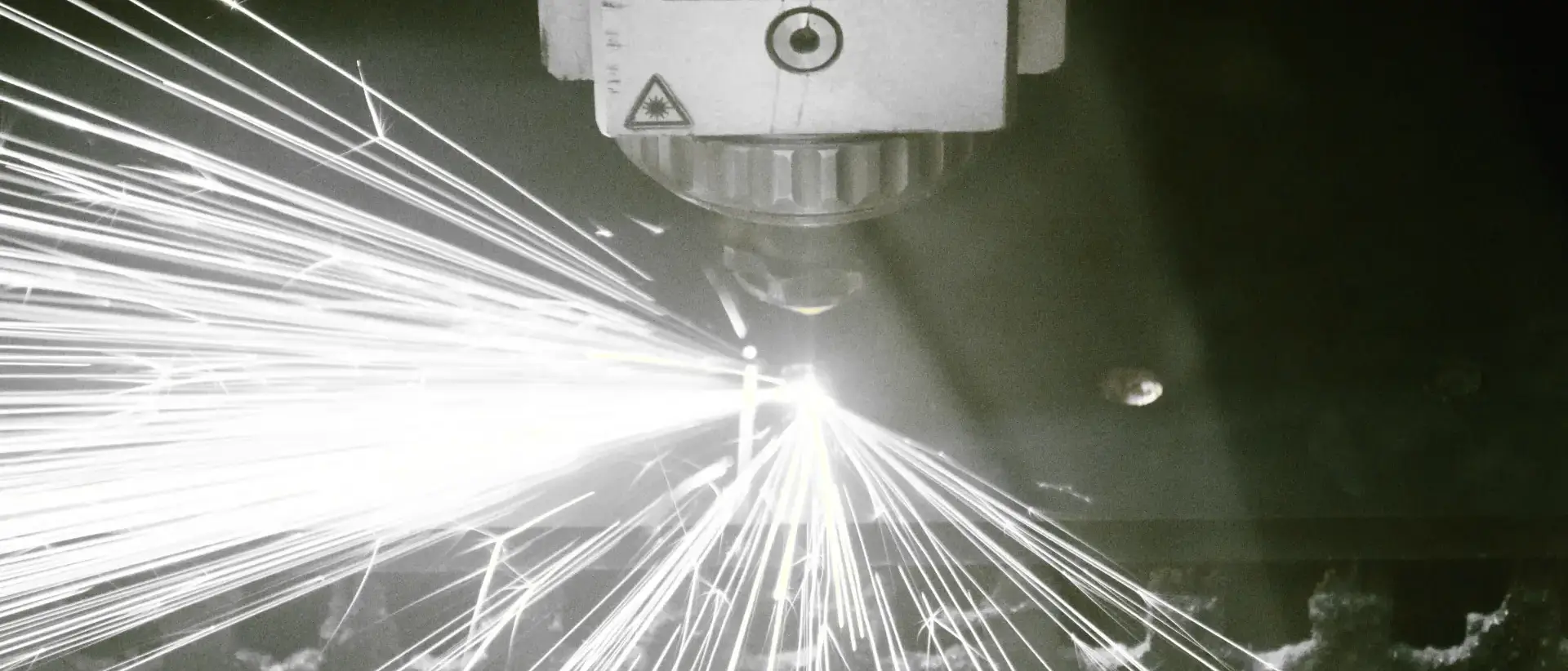 Laser cutting services cutting metal.