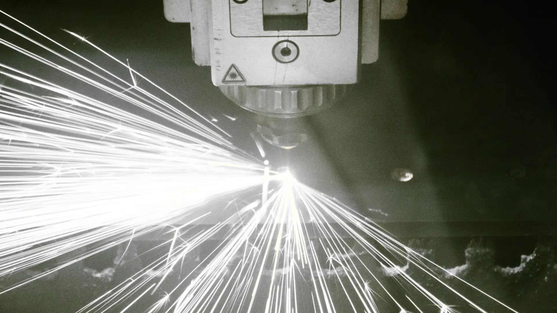 Laser cutting services cutting metal.