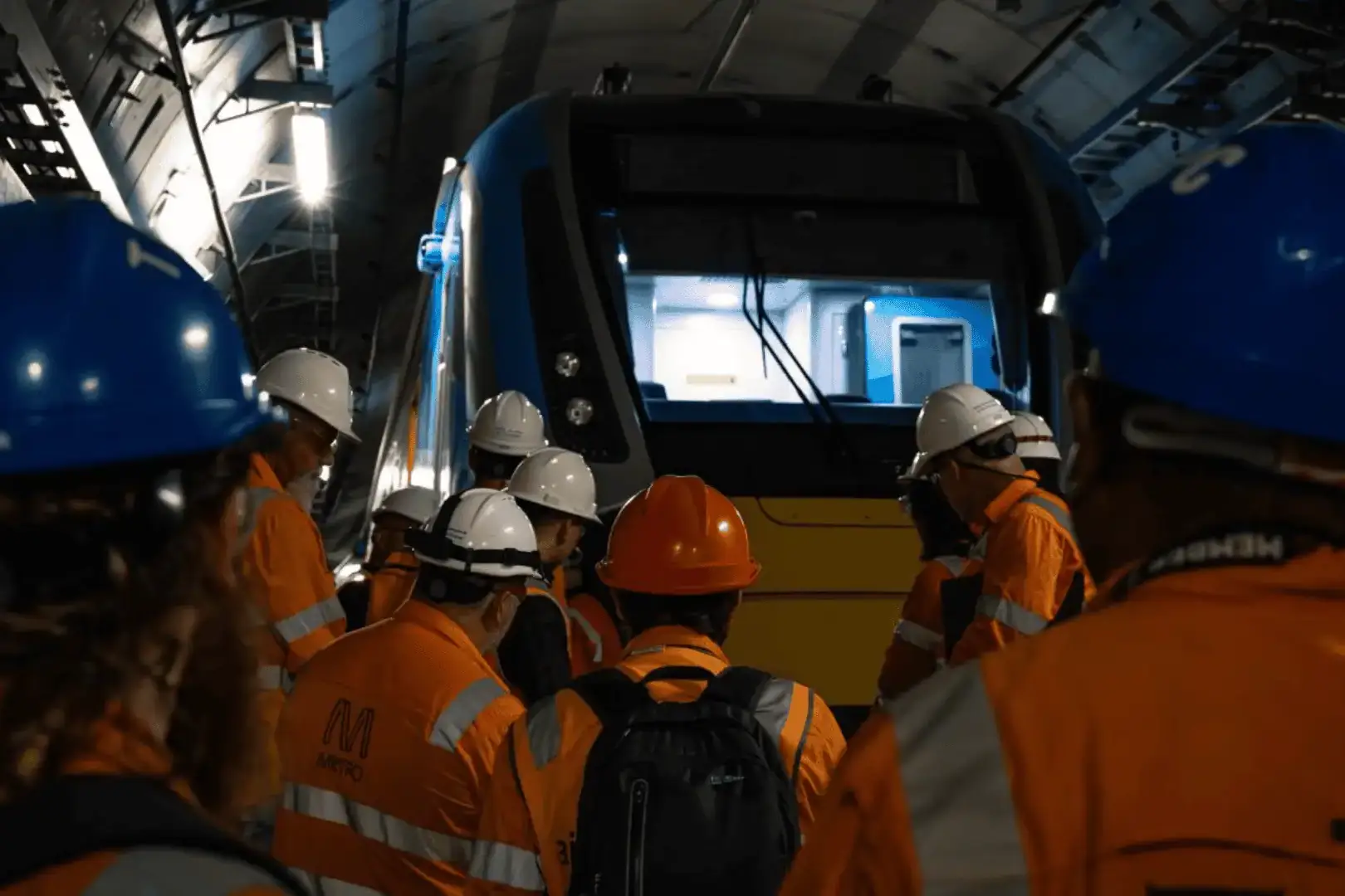 High Capacity Metro Train inside Metro Tunnel Project