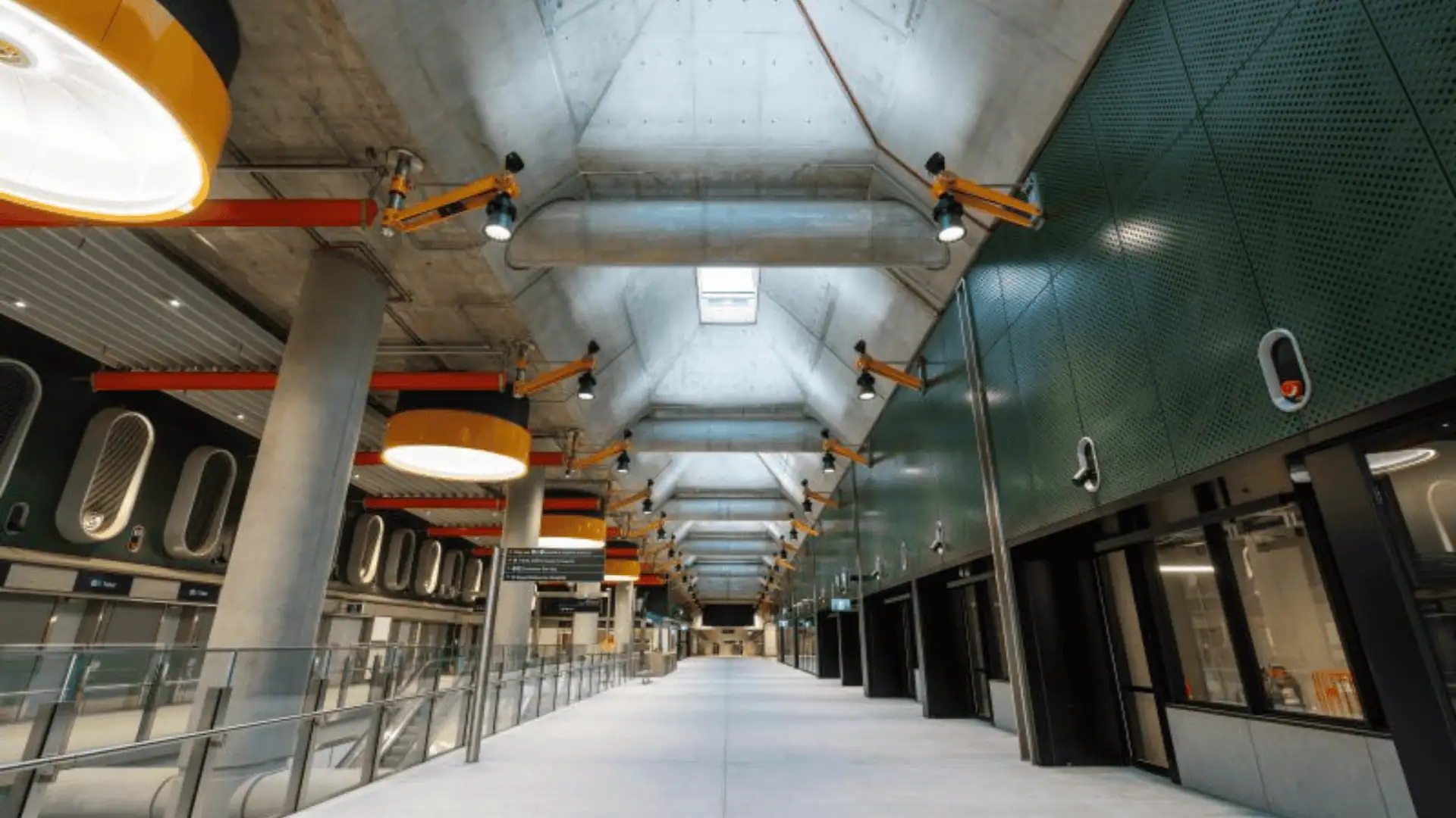 Melbourne Metro Tunnel Light Fittings inside station