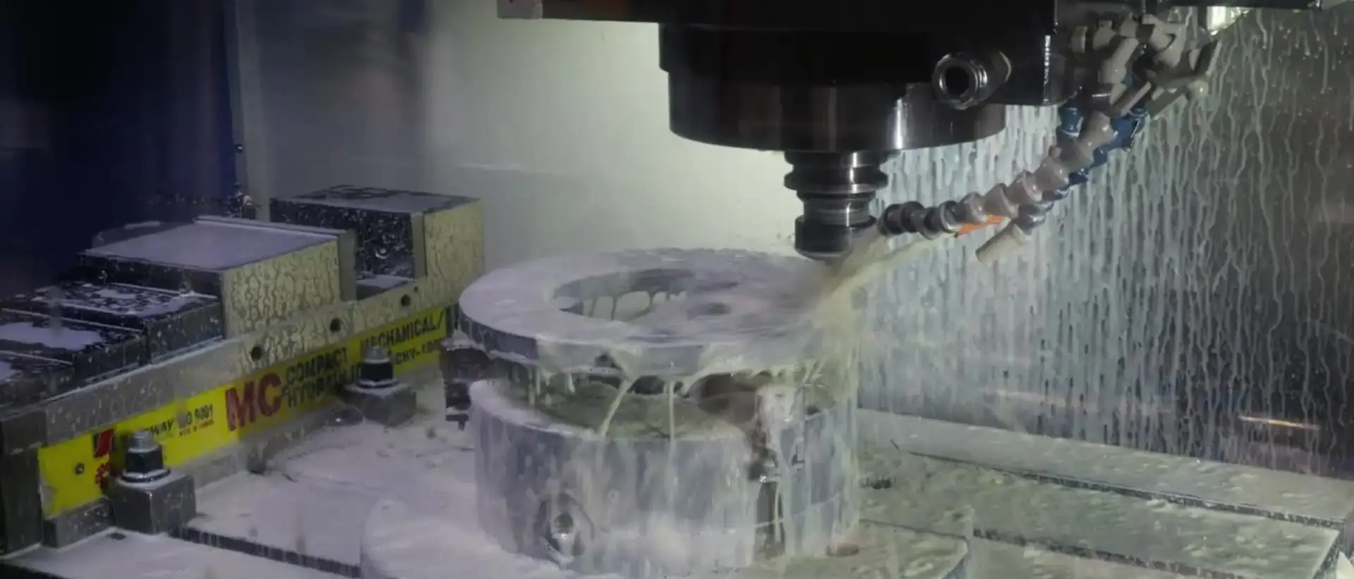 Precision milling machining a flange