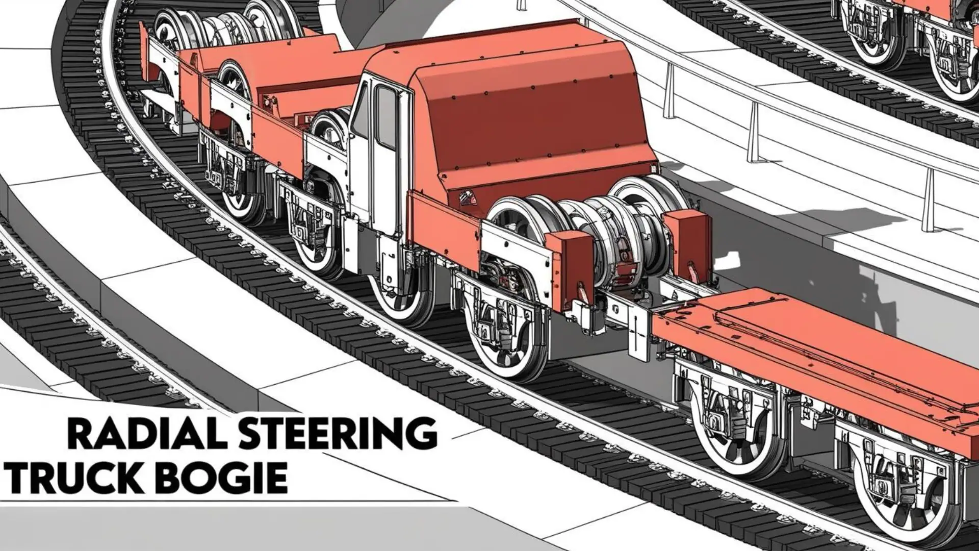 Radial steering truck bogie diagram