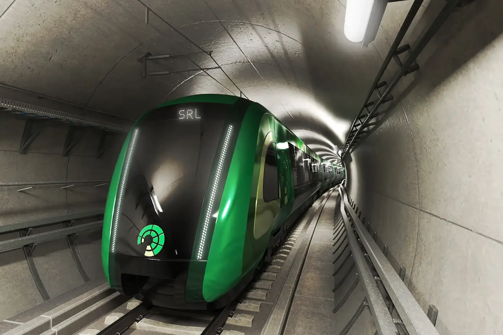 SRL train inside tunnel