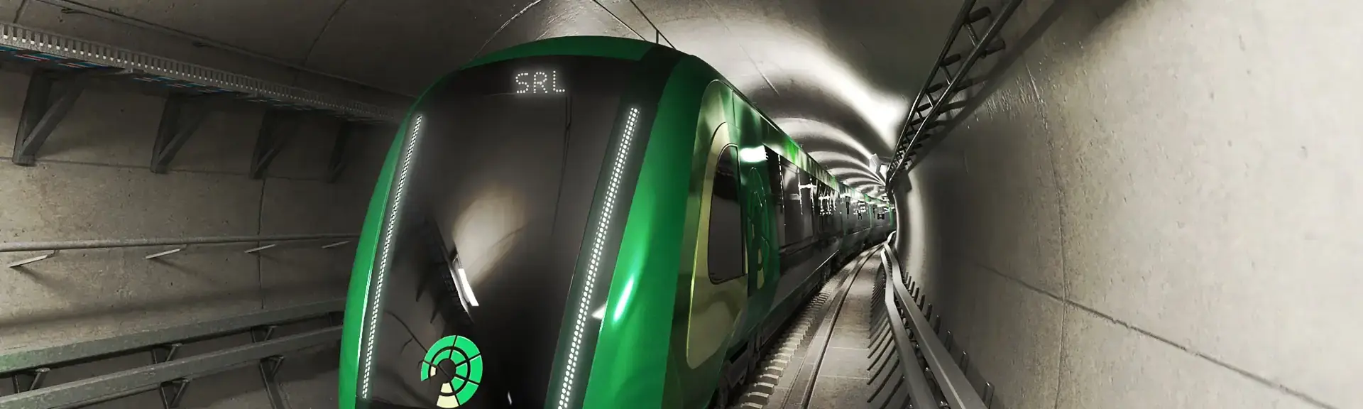 SRL train inside tunnel