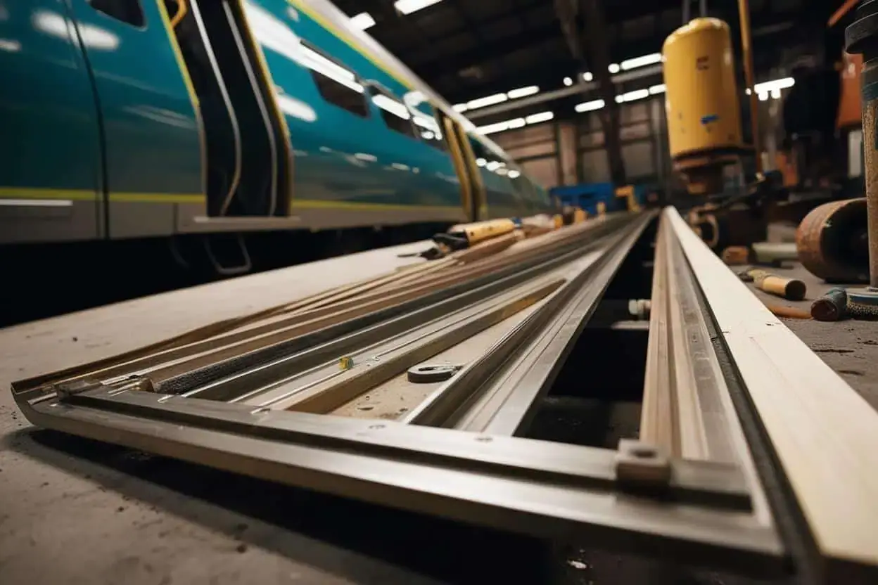 Train door on ground