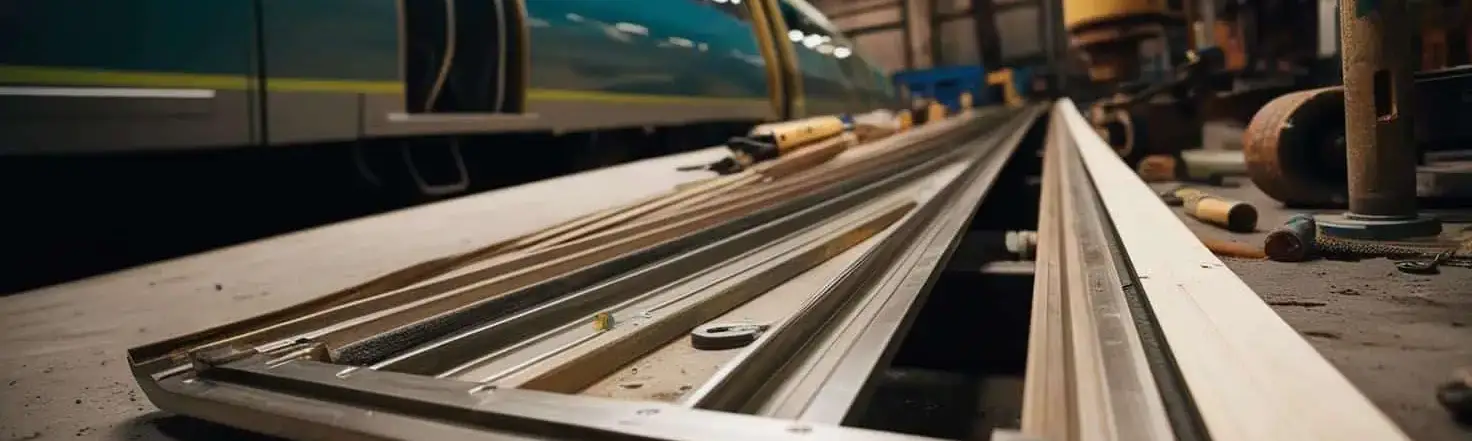 Train door on ground