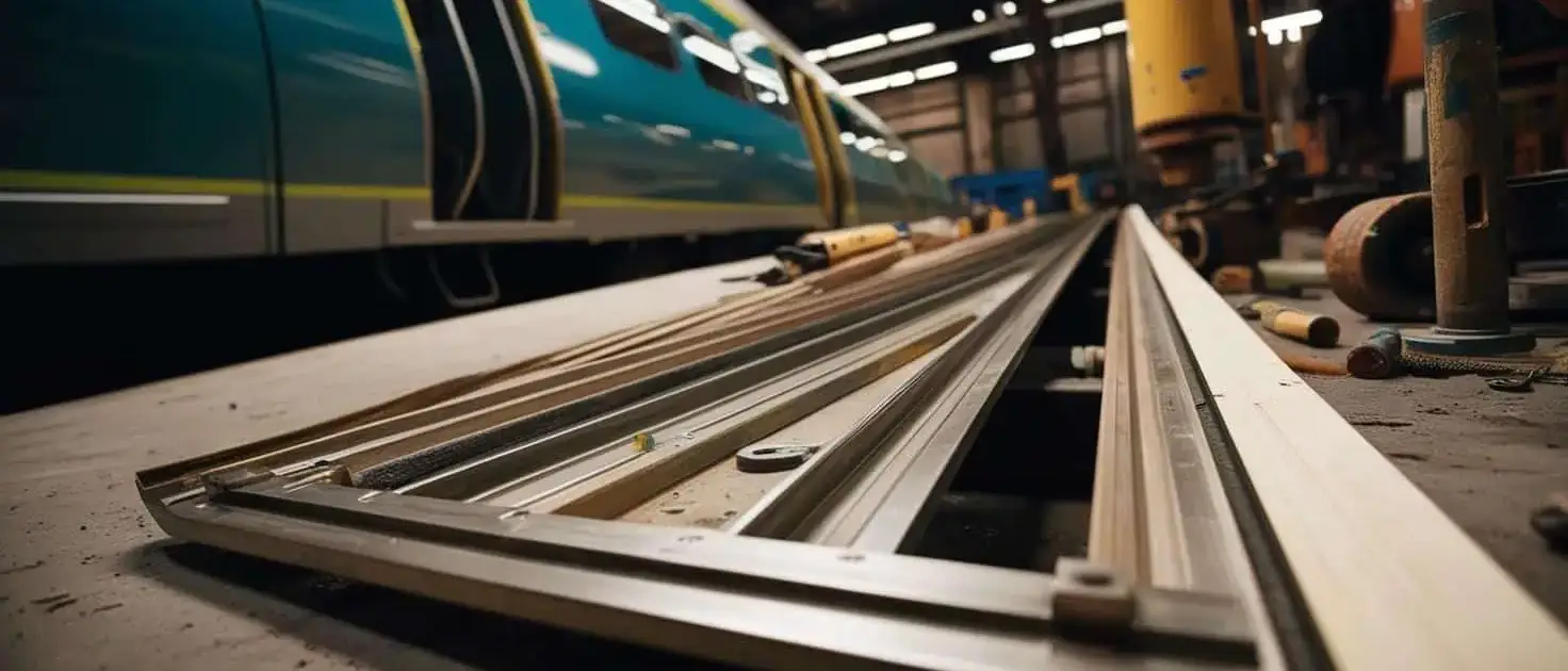 Train door on ground