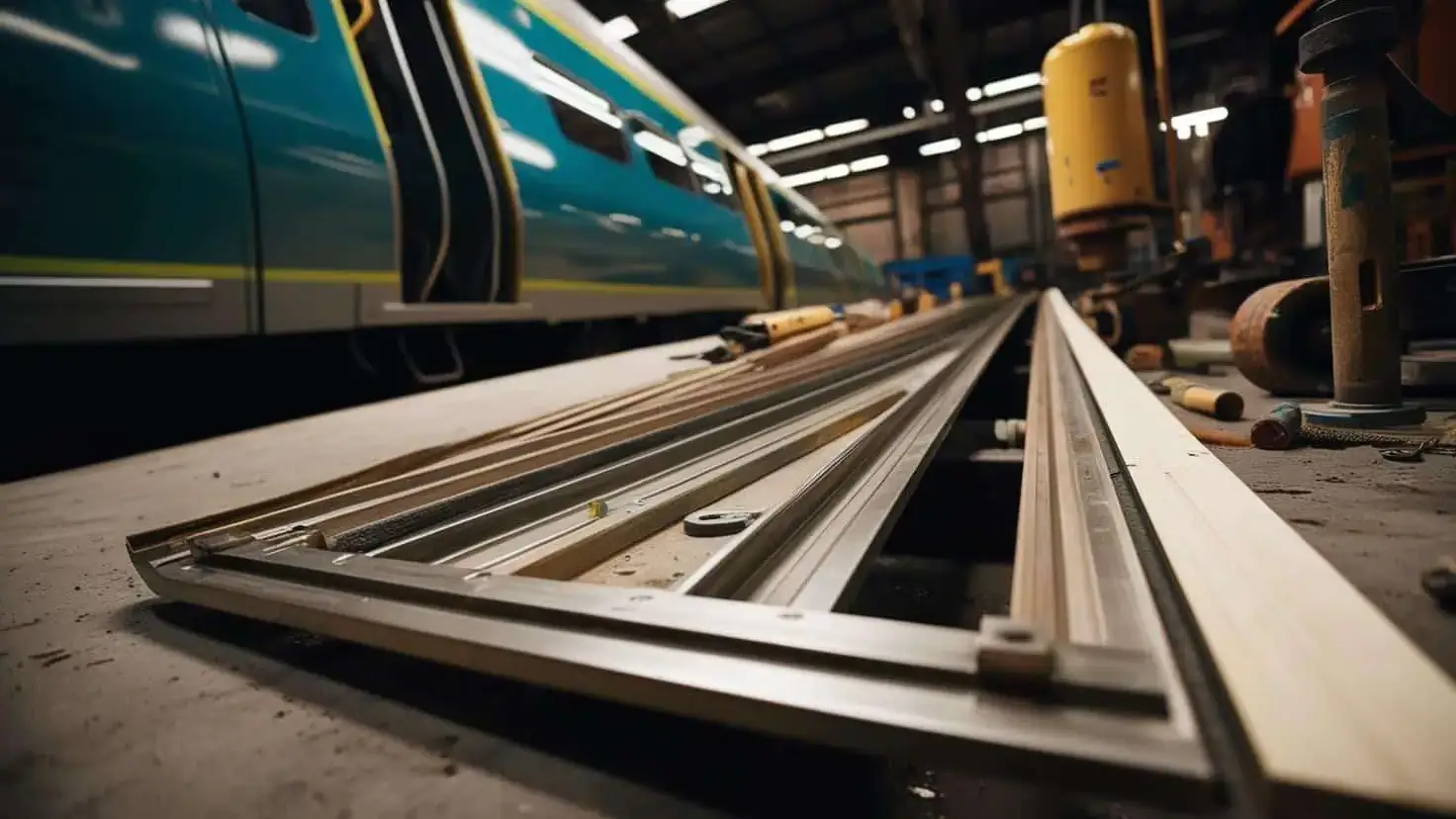 Train door on ground