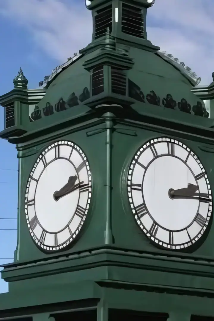 Water tower clock at the Scienceworks museum