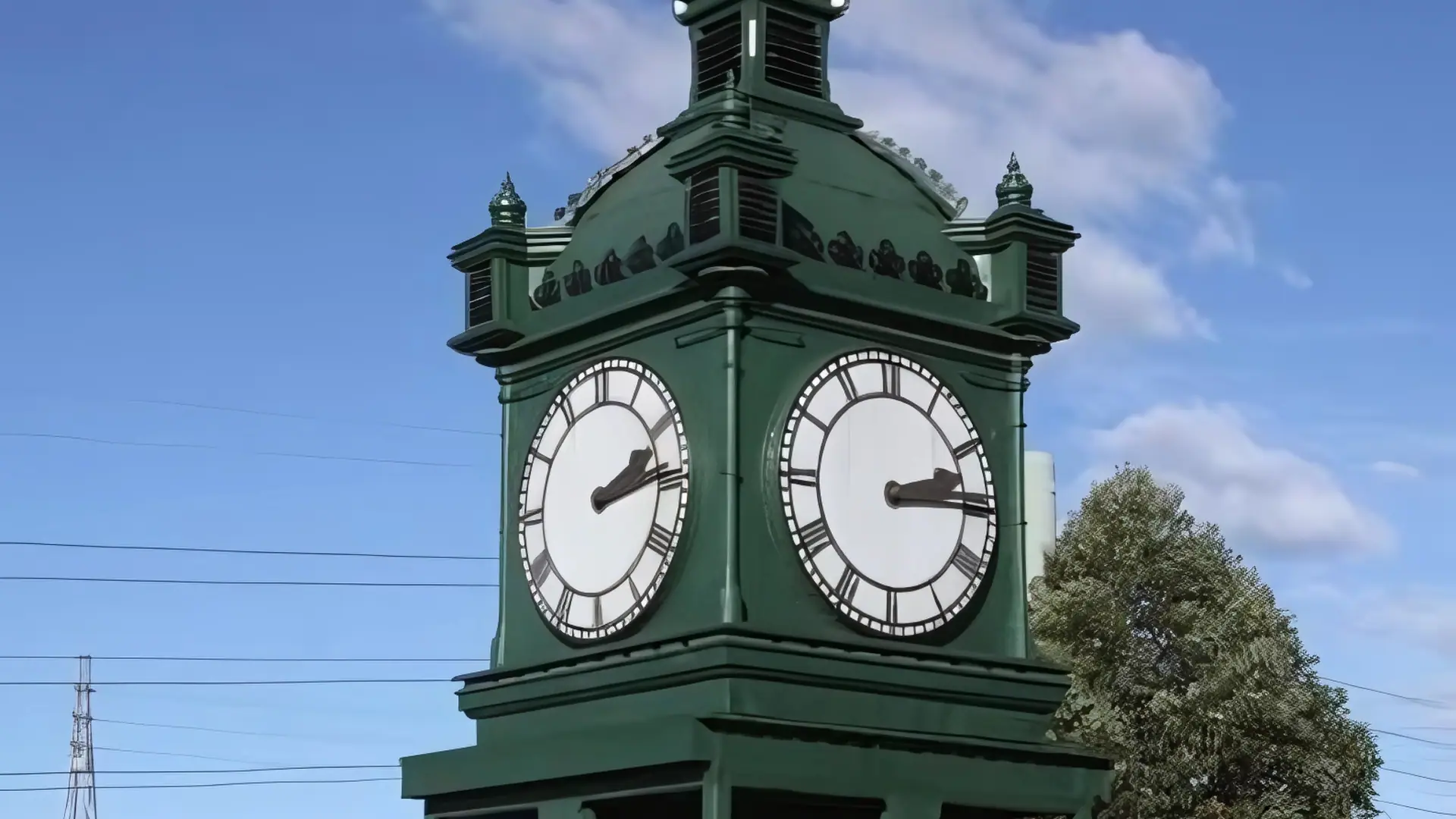 Water tower clock at the Scienceworks museum